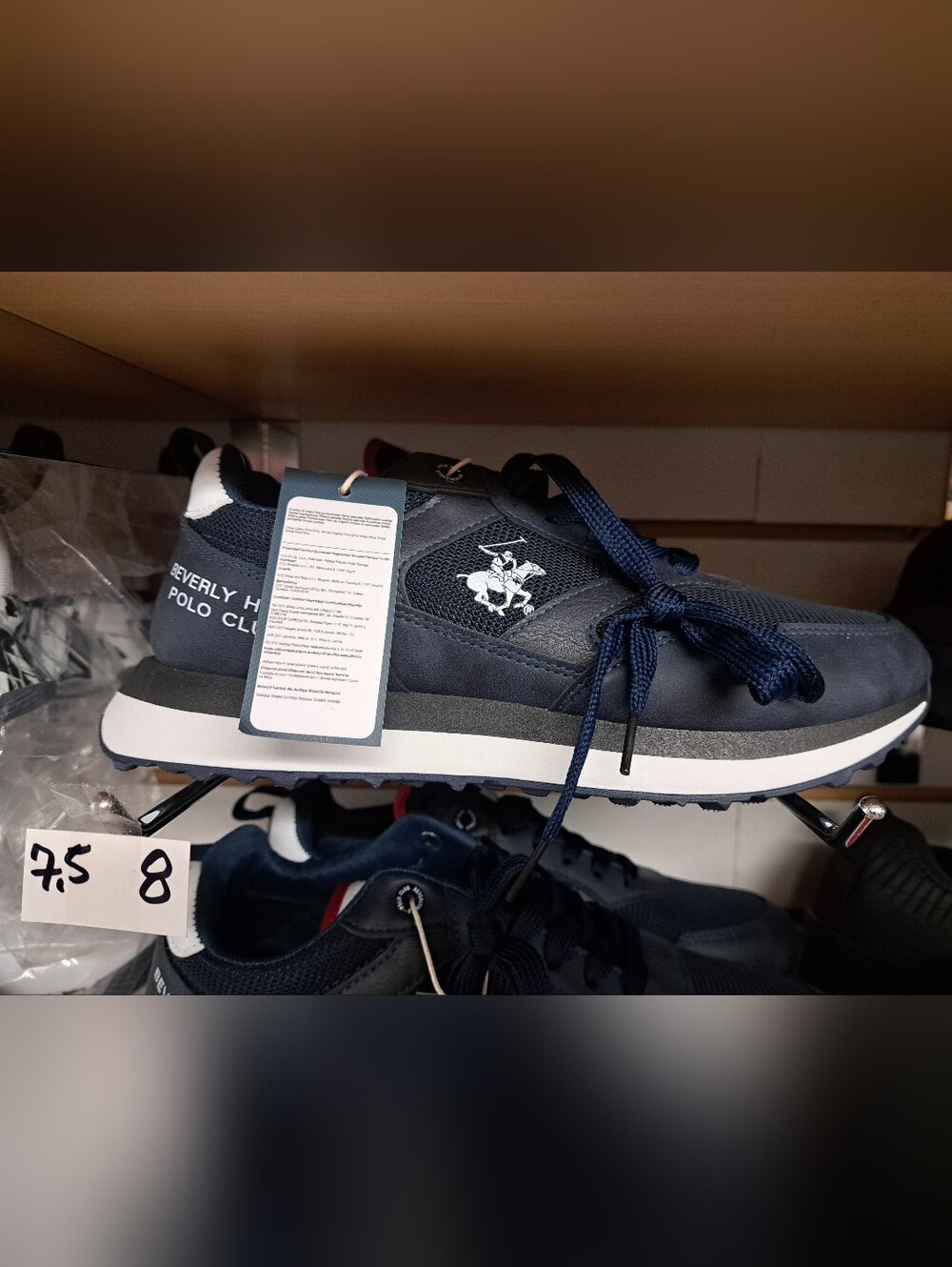 Polo Ralph Lauren Navy Blue Sneaker with White Pony Logo